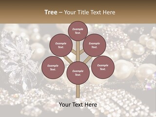 A Bunch Of Pearls And Diamonds On A Table PowerPoint Template