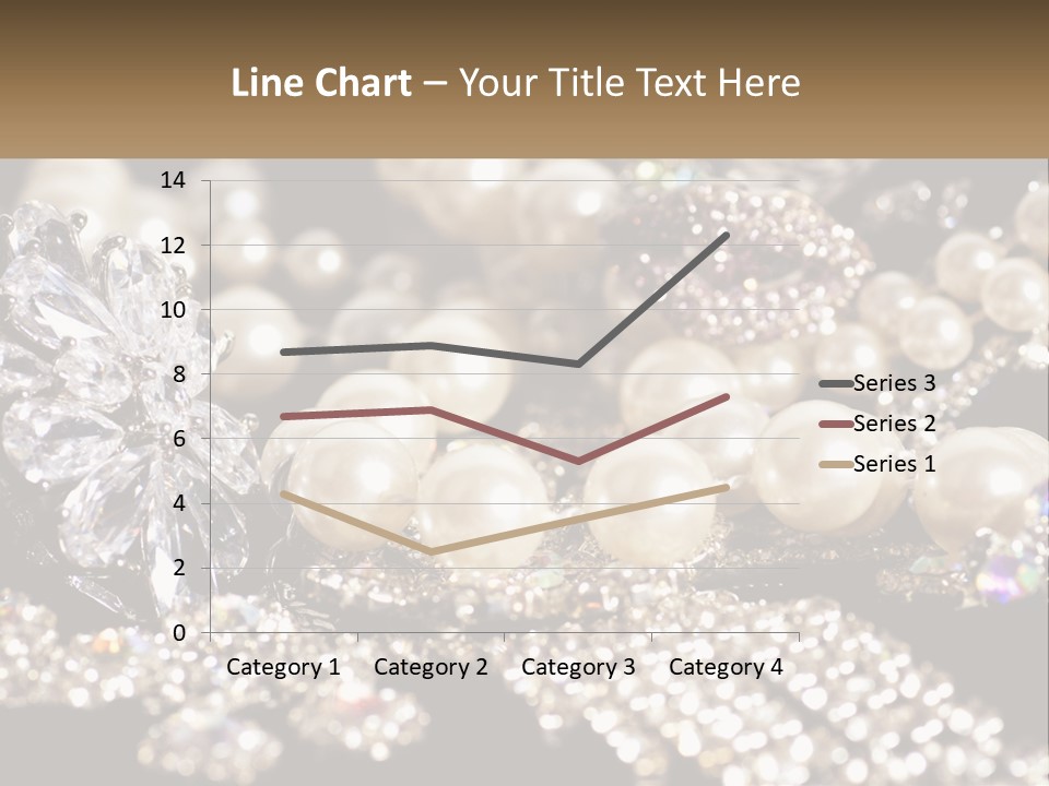 A Bunch Of Pearls And Diamonds On A Table PowerPoint Template