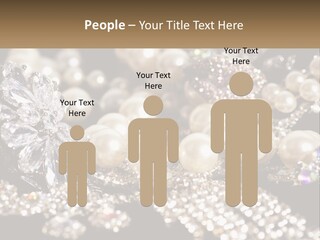 A Bunch Of Pearls And Diamonds On A Table PowerPoint Template