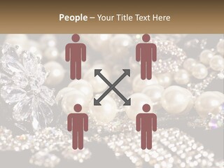A Bunch Of Pearls And Diamonds On A Table PowerPoint Template