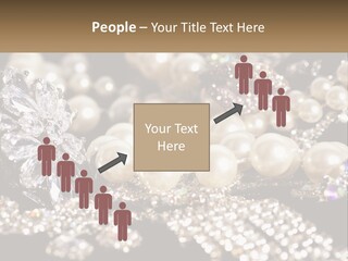 A Bunch Of Pearls And Diamonds On A Table PowerPoint Template