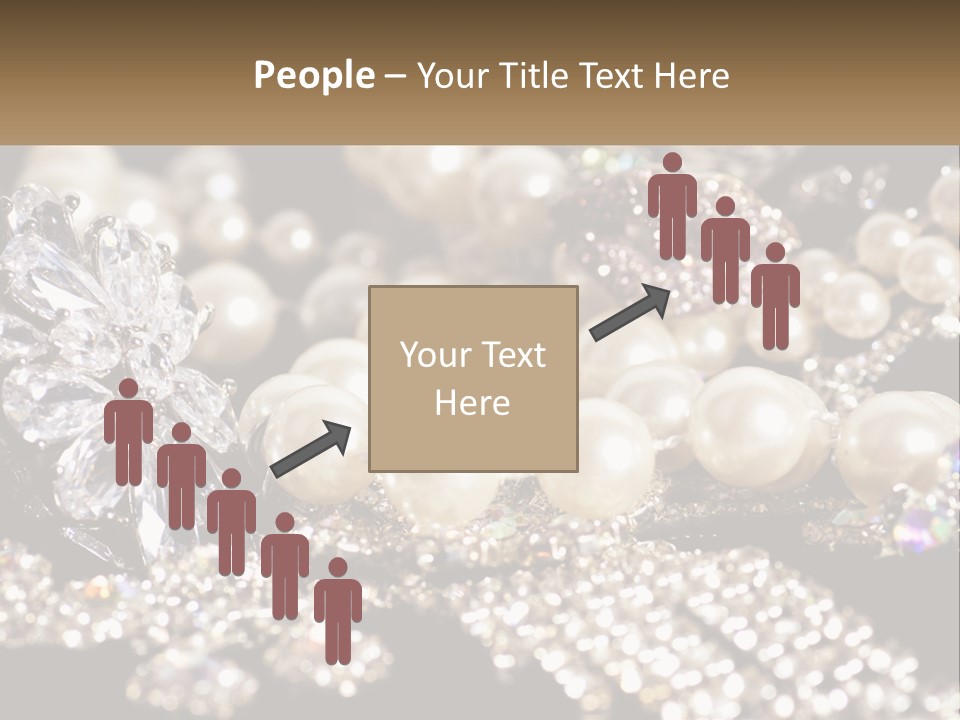 A Bunch Of Pearls And Diamonds On A Table PowerPoint Template