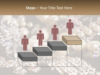 A Bunch Of Pearls And Diamonds On A Table PowerPoint Template