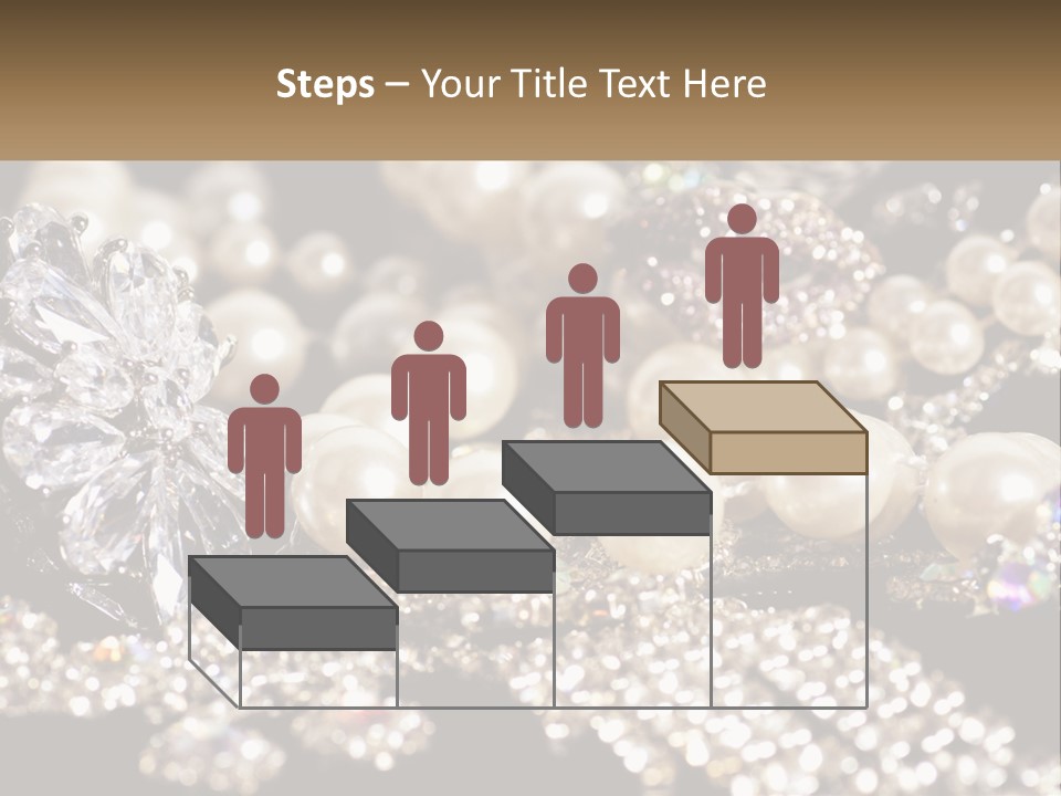 A Bunch Of Pearls And Diamonds On A Table PowerPoint Template