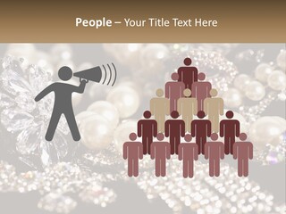 A Bunch Of Pearls And Diamonds On A Table PowerPoint Template