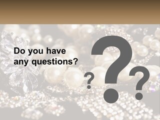 A Bunch Of Pearls And Diamonds On A Table PowerPoint Template