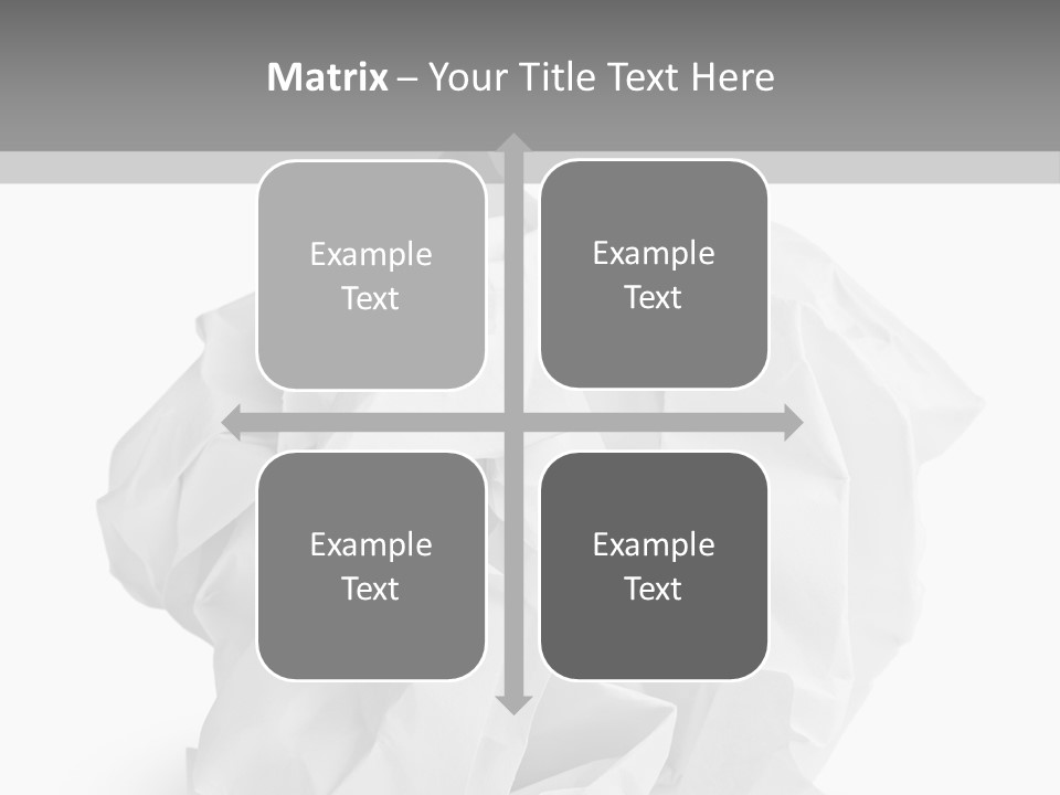 A Crumpled Ball Of Paper On A White Background PowerPoint Template