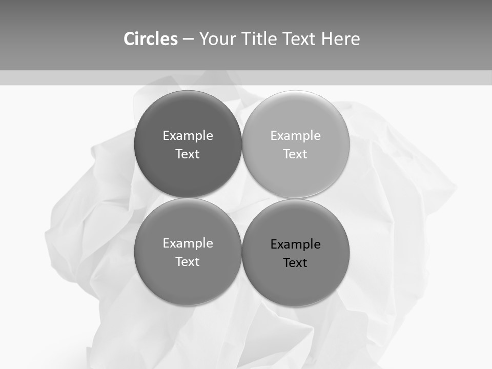 A Crumpled Ball Of Paper On A White Background PowerPoint Template