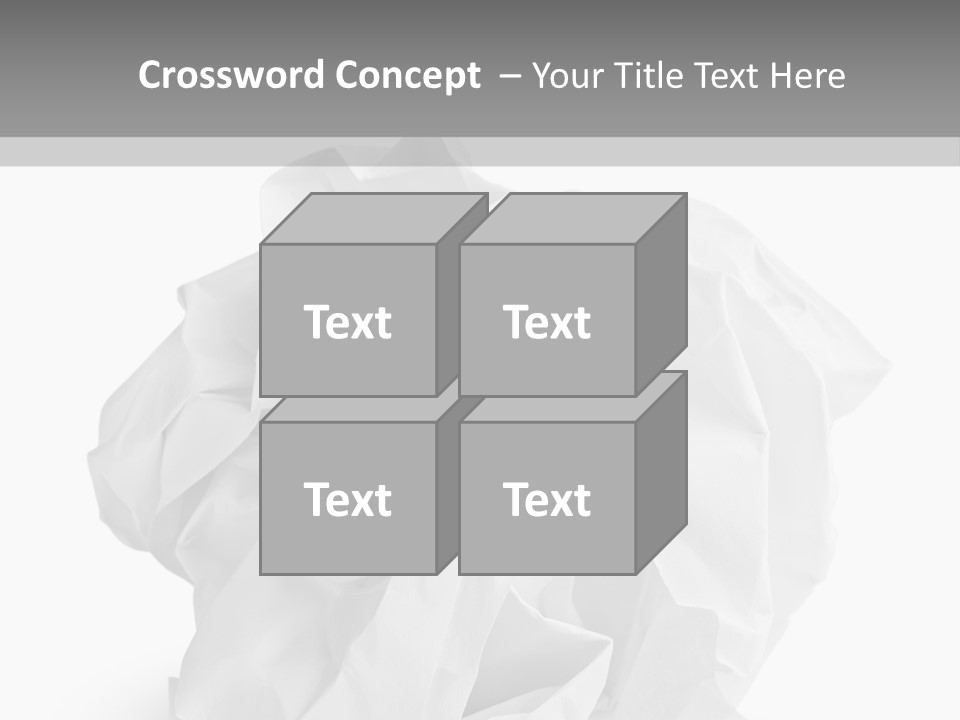 A Crumpled Ball Of Paper On A White Background PowerPoint Template