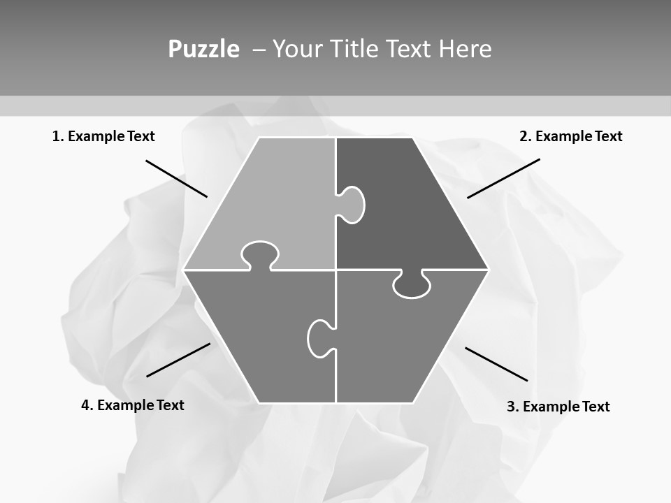 A Crumpled Ball Of Paper On A White Background PowerPoint Template