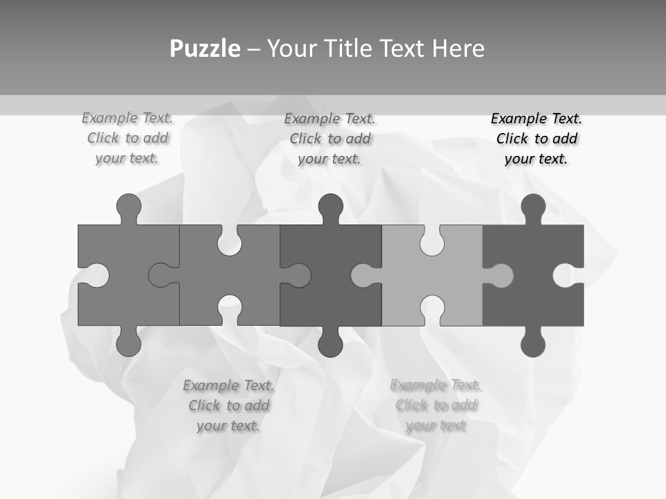 A Crumpled Ball Of Paper On A White Background PowerPoint Template