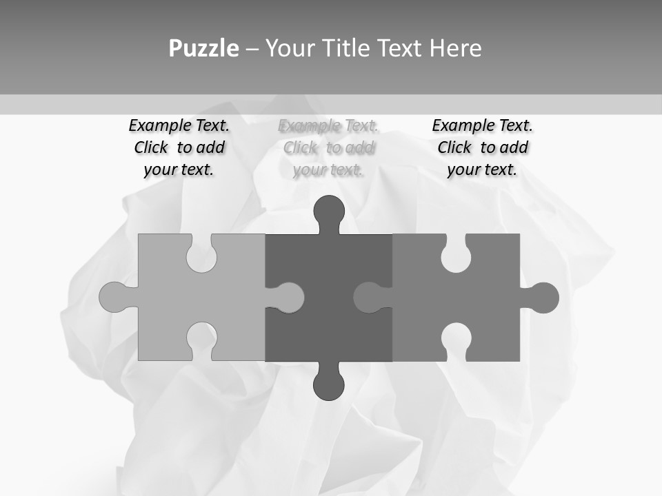 A Crumpled Ball Of Paper On A White Background PowerPoint Template