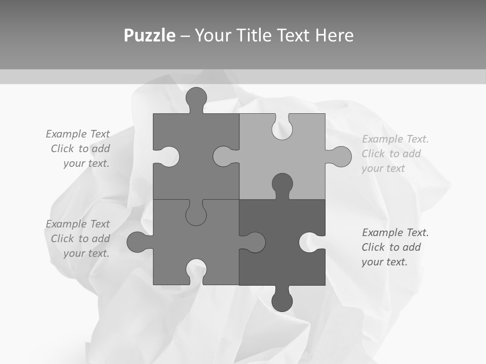 A Crumpled Ball Of Paper On A White Background PowerPoint Template