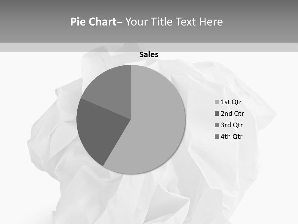 A Crumpled Ball Of Paper On A White Background PowerPoint Template