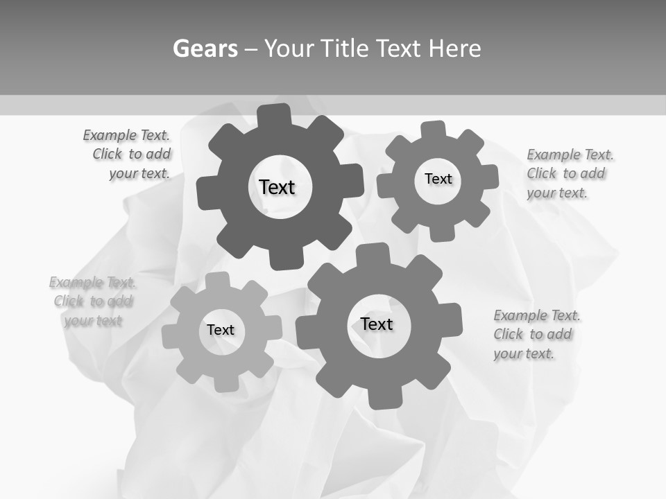 A Crumpled Ball Of Paper On A White Background PowerPoint Template