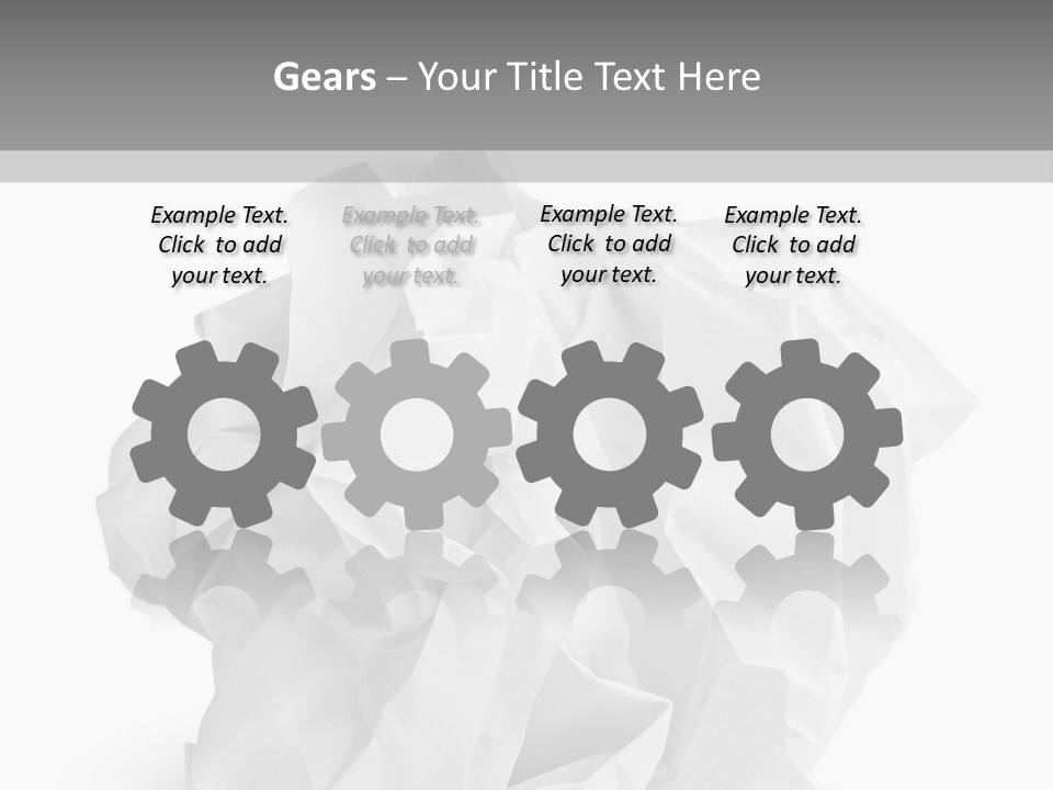 A Crumpled Ball Of Paper On A White Background PowerPoint Template