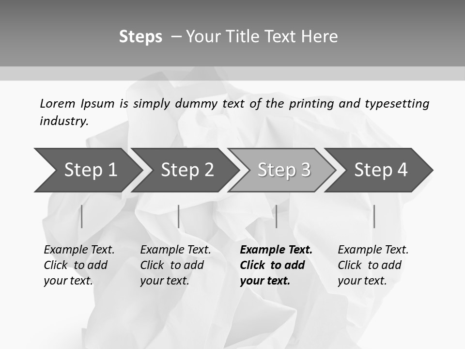 A Crumpled Ball Of Paper On A White Background PowerPoint Template