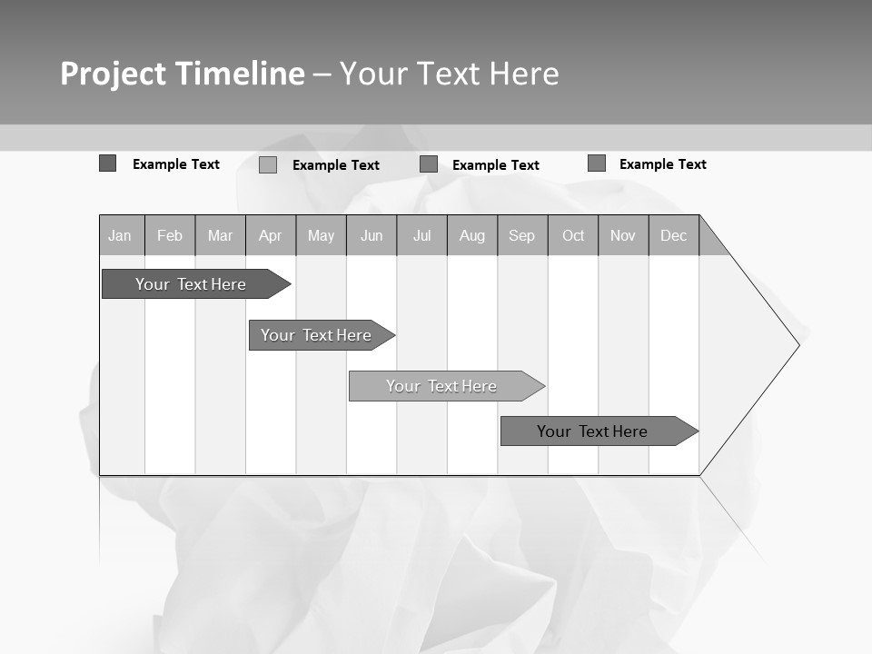 A Crumpled Ball Of Paper On A White Background PowerPoint Template