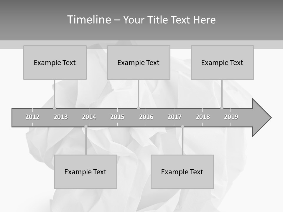 A Crumpled Ball Of Paper On A White Background PowerPoint Template