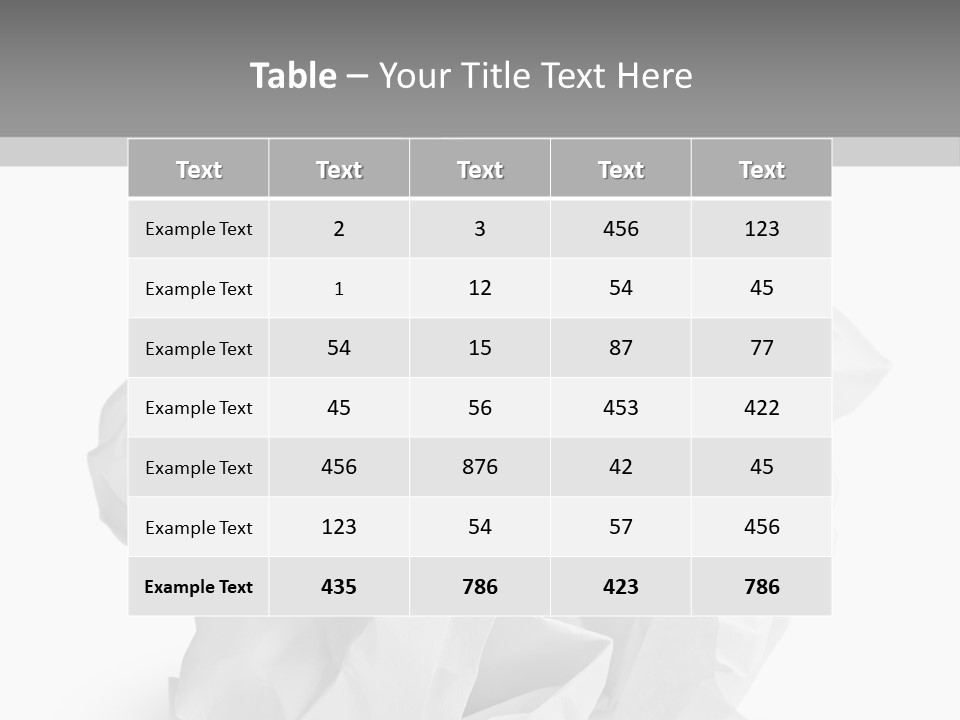 A Crumpled Ball Of Paper On A White Background PowerPoint Template