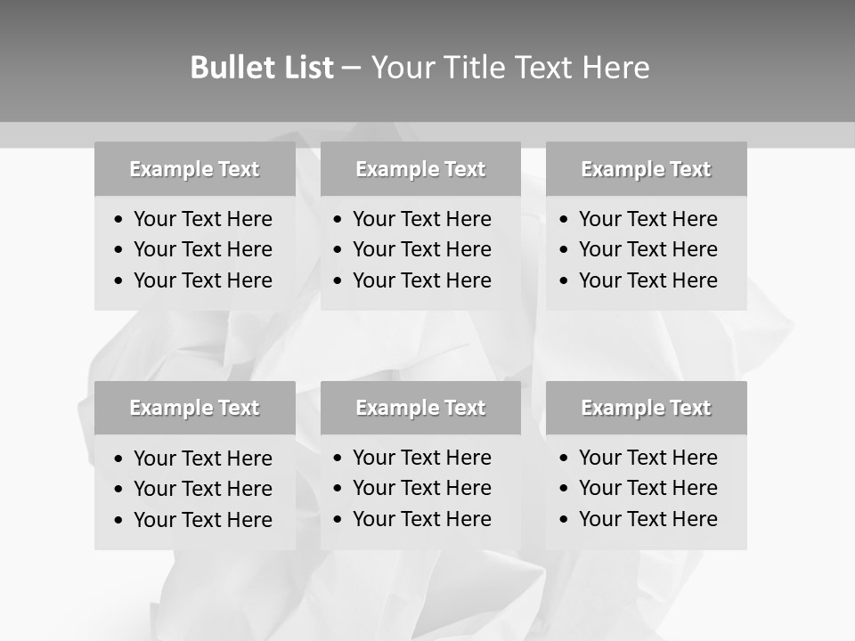 A Crumpled Ball Of Paper On A White Background PowerPoint Template