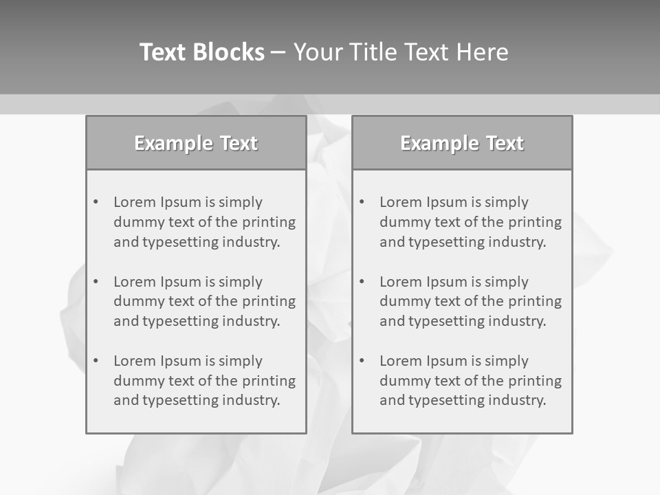A Crumpled Ball Of Paper On A White Background PowerPoint Template