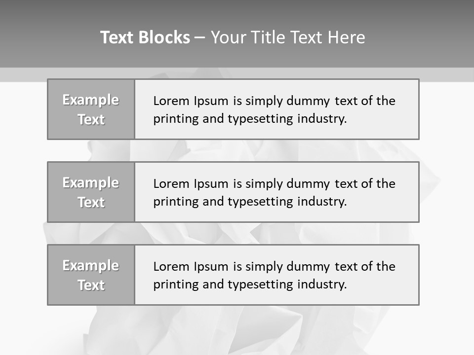 A Crumpled Ball Of Paper On A White Background PowerPoint Template