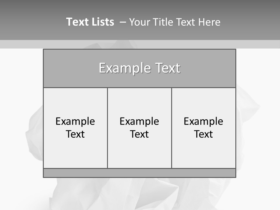 A Crumpled Ball Of Paper On A White Background PowerPoint Template