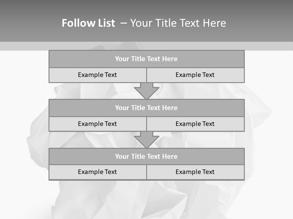 A Crumpled Ball Of Paper On A White Background PowerPoint Template