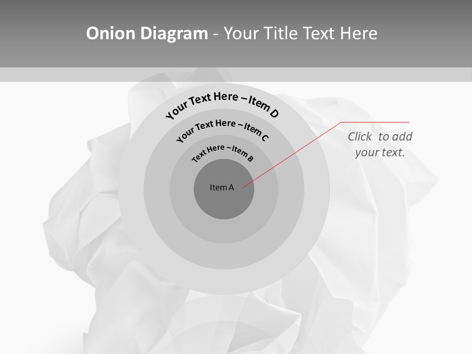 A Crumpled Ball Of Paper On A White Background PowerPoint Template