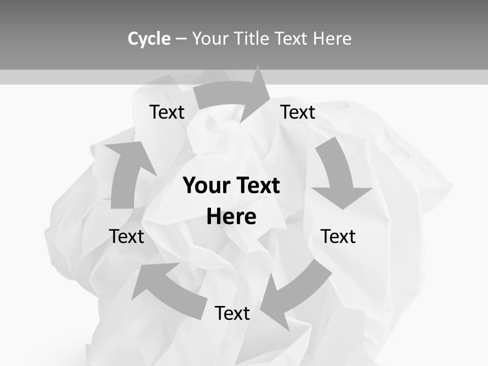 A Crumpled Ball Of Paper On A White Background PowerPoint Template