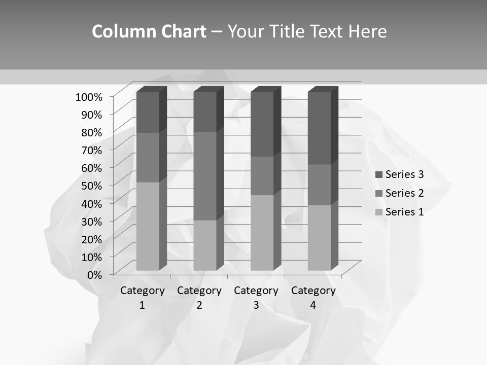 A Crumpled Ball Of Paper On A White Background PowerPoint Template