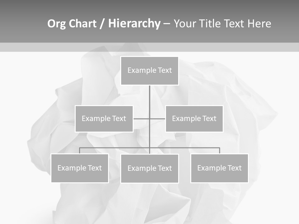 A Crumpled Ball Of Paper On A White Background PowerPoint Template
