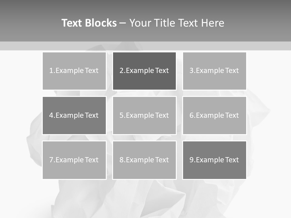 A Crumpled Ball Of Paper On A White Background PowerPoint Template
