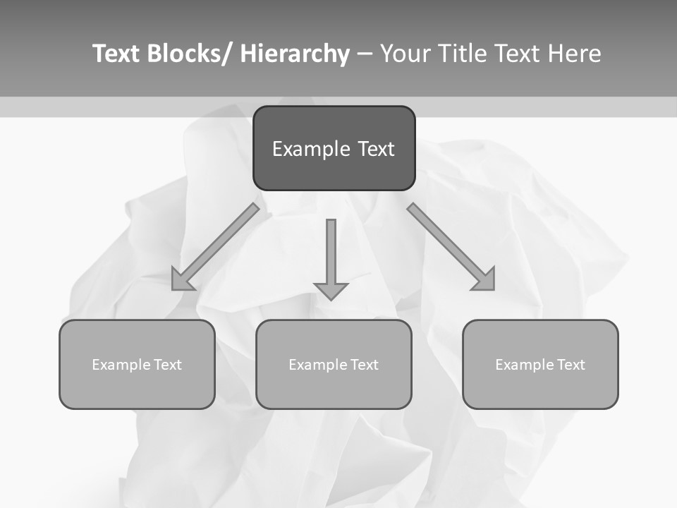 A Crumpled Ball Of Paper On A White Background PowerPoint Template