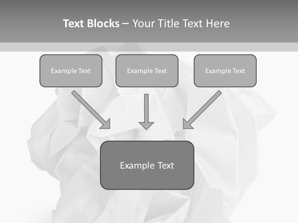 A Crumpled Ball Of Paper On A White Background PowerPoint Template