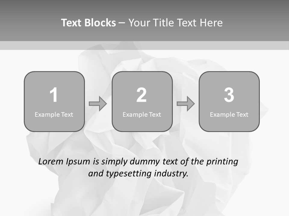 A Crumpled Ball Of Paper On A White Background PowerPoint Template