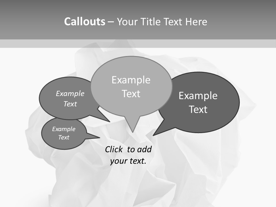 A Crumpled Ball Of Paper On A White Background PowerPoint Template