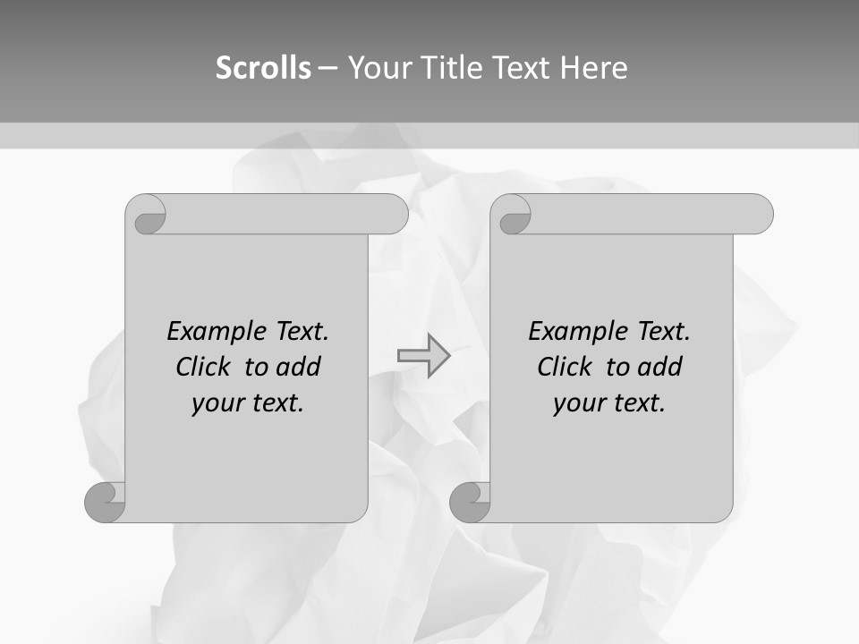A Crumpled Ball Of Paper On A White Background PowerPoint Template