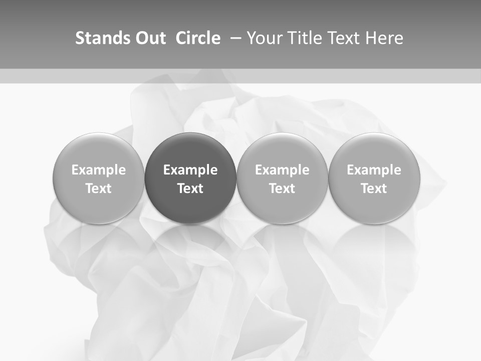 A Crumpled Ball Of Paper On A White Background PowerPoint Template