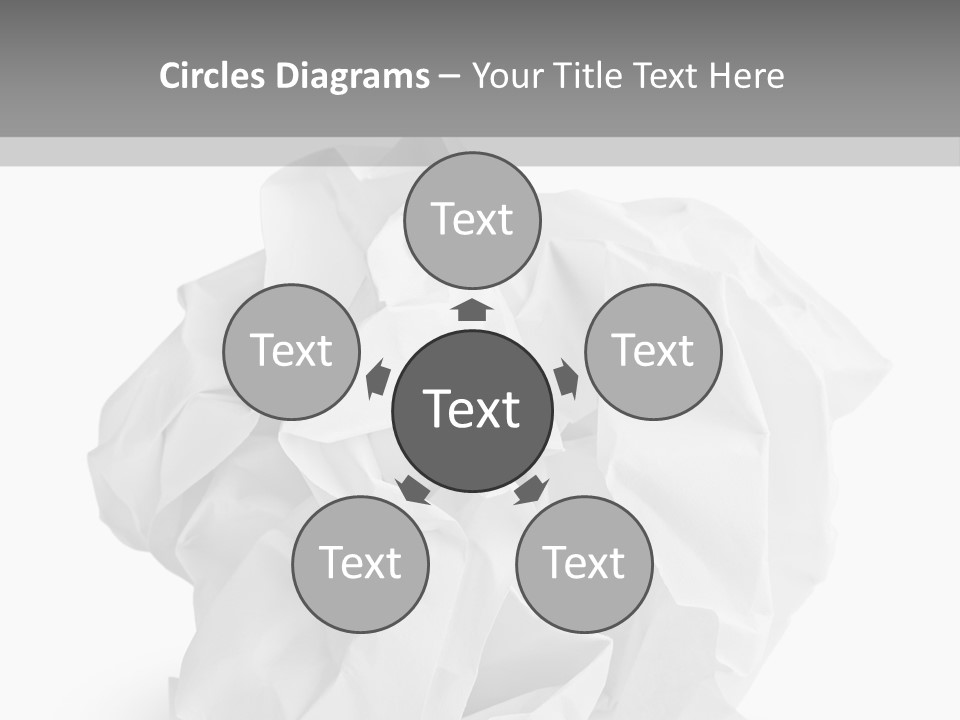 A Crumpled Ball Of Paper On A White Background PowerPoint Template