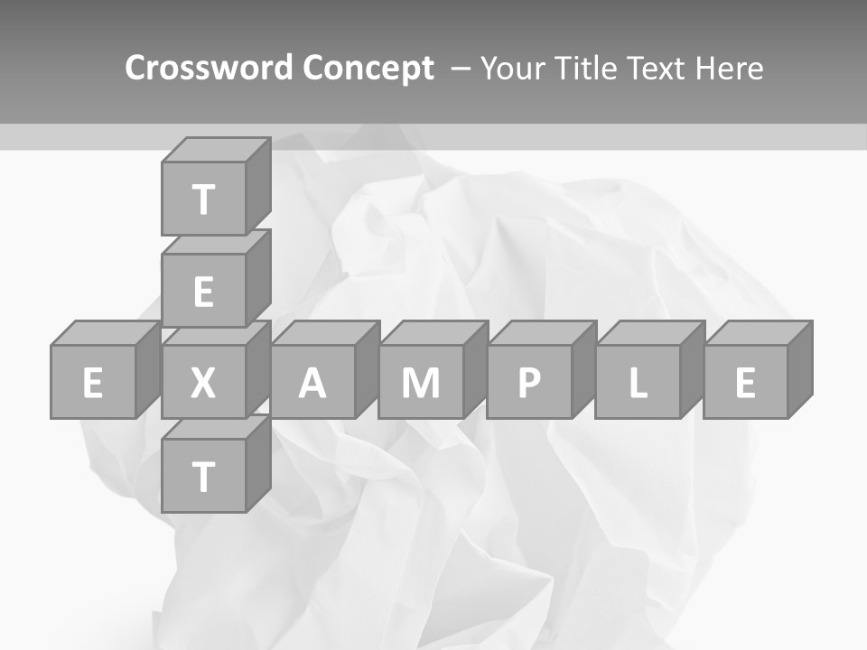 A Crumpled Ball Of Paper On A White Background PowerPoint Template