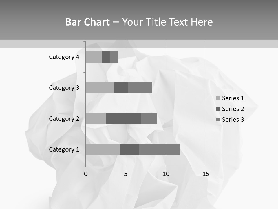 A Crumpled Ball Of Paper On A White Background PowerPoint Template