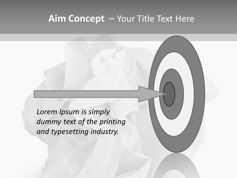 A Crumpled Ball Of Paper On A White Background PowerPoint Template