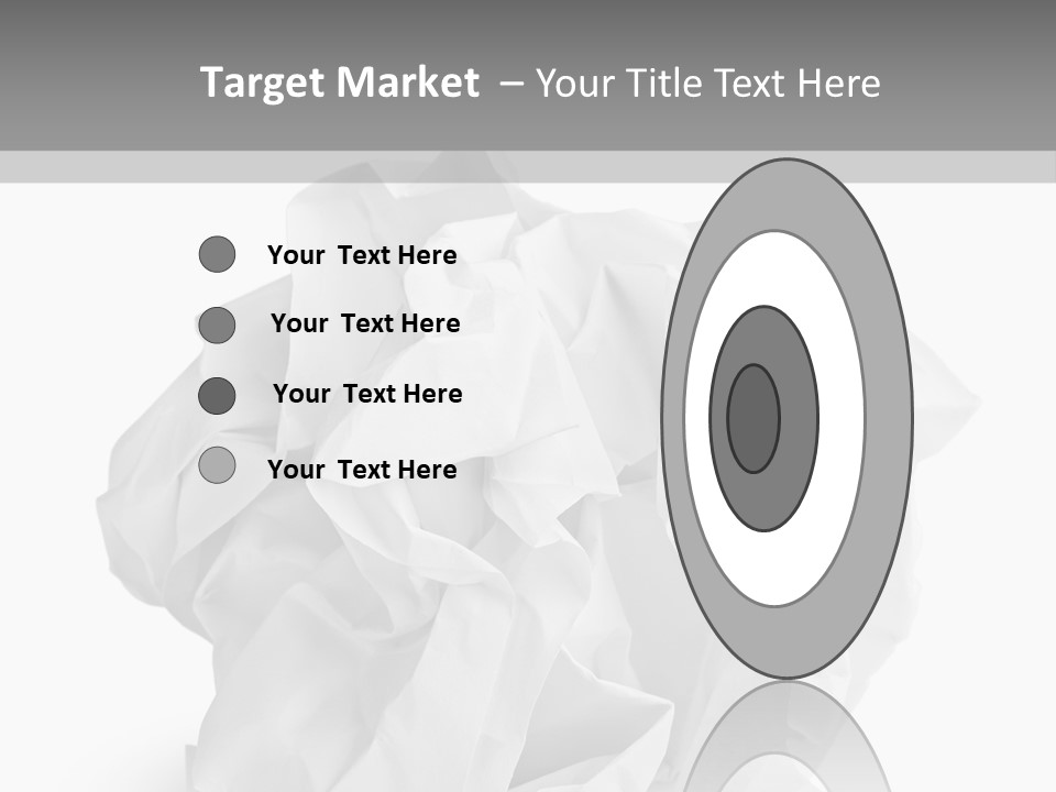 A Crumpled Ball Of Paper On A White Background PowerPoint Template