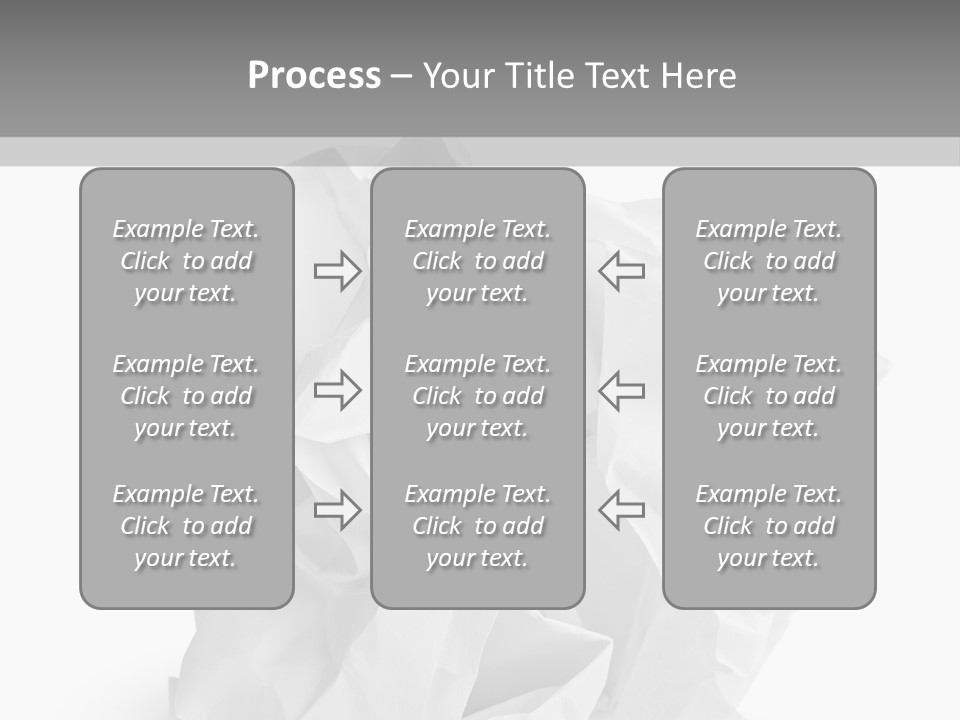 A Crumpled Ball Of Paper On A White Background PowerPoint Template