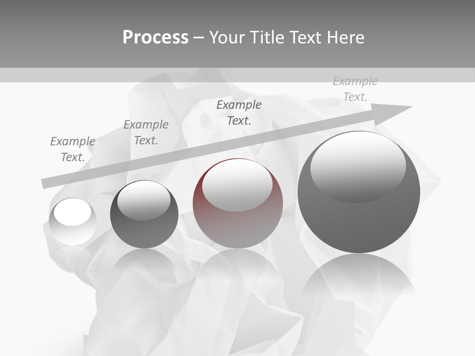 A Crumpled Ball Of Paper On A White Background PowerPoint Template