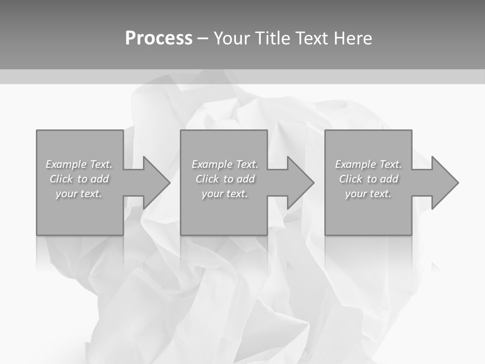 A Crumpled Ball Of Paper On A White Background PowerPoint Template