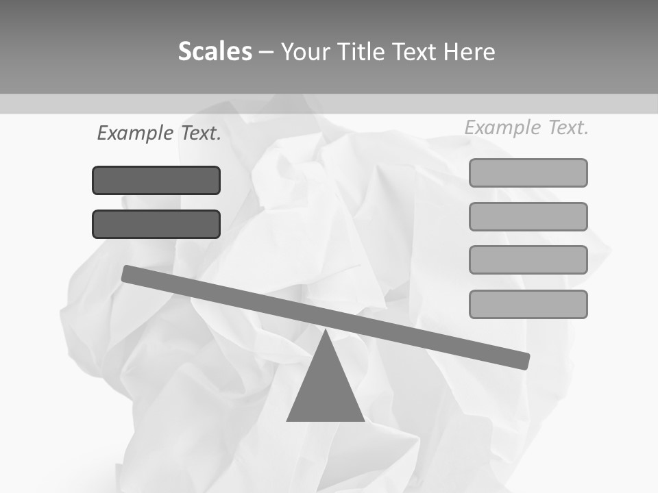 A Crumpled Ball Of Paper On A White Background PowerPoint Template