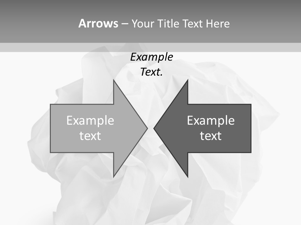 A Crumpled Ball Of Paper On A White Background PowerPoint Template